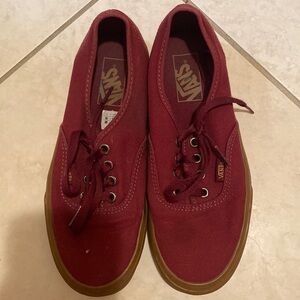 Vans women size 7 men 5.5 maroon